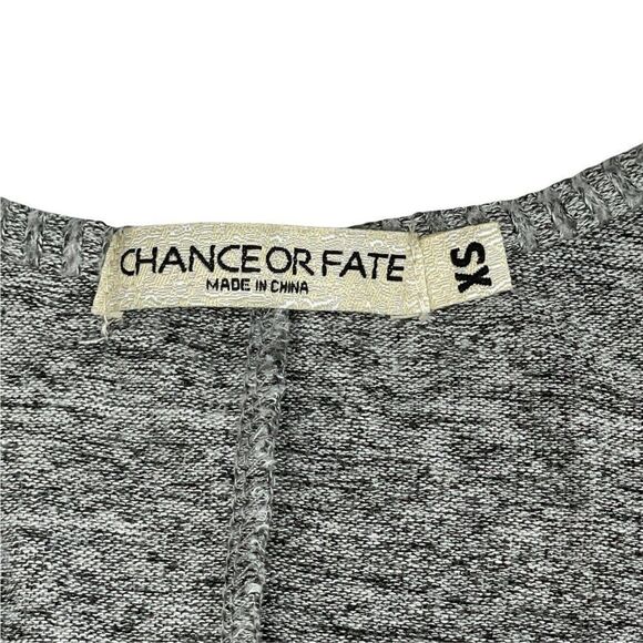 Chance Or Fate Hacci V Neck Tunic Sweater Gray - Picture 6 of 9
